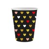 Farbe Xoxo Black Paper Cups (Pack of 6) 250 ml