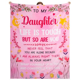 MestectPET Daughter Gifts, 70.9" x 55.1" Daughter Gifts Blanket From Mum Dad, Presents for Daughter Fluffy Blanket for Birthday Wedding Anniversary Graduation Christmas, Girl Birthday Gifts Ideas