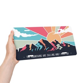 Puibun License Plates Vintage Styled Mountains Landscape Decorative License Plates,Vanity Tag,Metal Car Plate,Aluminum Novelty License Plate for Men/Women/Boy/Girls Car,6 X 12 Inc