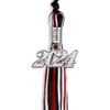 Endea Graduation Mixed Triple Color Tassel with Silver Date Drop
