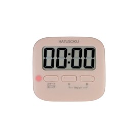 HATUSOKU Silent Mode Equipped Luminous Kitchen Timer for Study and Learning Use, Magnetic Stand, Hanging (Pink)