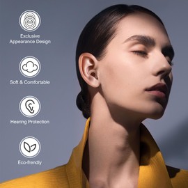 Ear Plugs for Sleeping Noise Cancelling - Noise Reduction Earplugs for Sleep,Focus,Snoring Blocking,Airplane, 33dB - 38dB Reusable Soft Hearing Protection 10 Silicone & Foam Ear Tips (Oak)