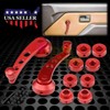 JDMBESTBOY 2Pcs RED Car Window Winder Glass Crank Handle Aluminium