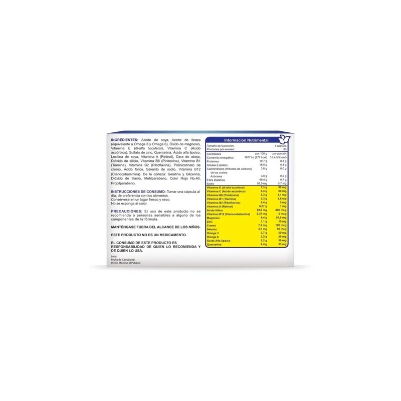 Dibenel Max Multivitaminico, Quercitina, Omega C30 Cáps Cmd