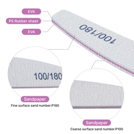 YHTSPORT 10 Stück Nagelfeile 100/180 und 2 in 1 Nagelhautschieber, Professionelle nagelhautentferner, Edelstahl Cuticle pusher, Maniküre & Pediküre Set,Nagelfeilen set für Zuhause und den Salon