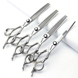 6/7/8 Inch Hairdressing Scissors and Hairstyle Tool and Hair Cutting Scissors for Hairdressing Salon (6 Inch 4 Pieces)