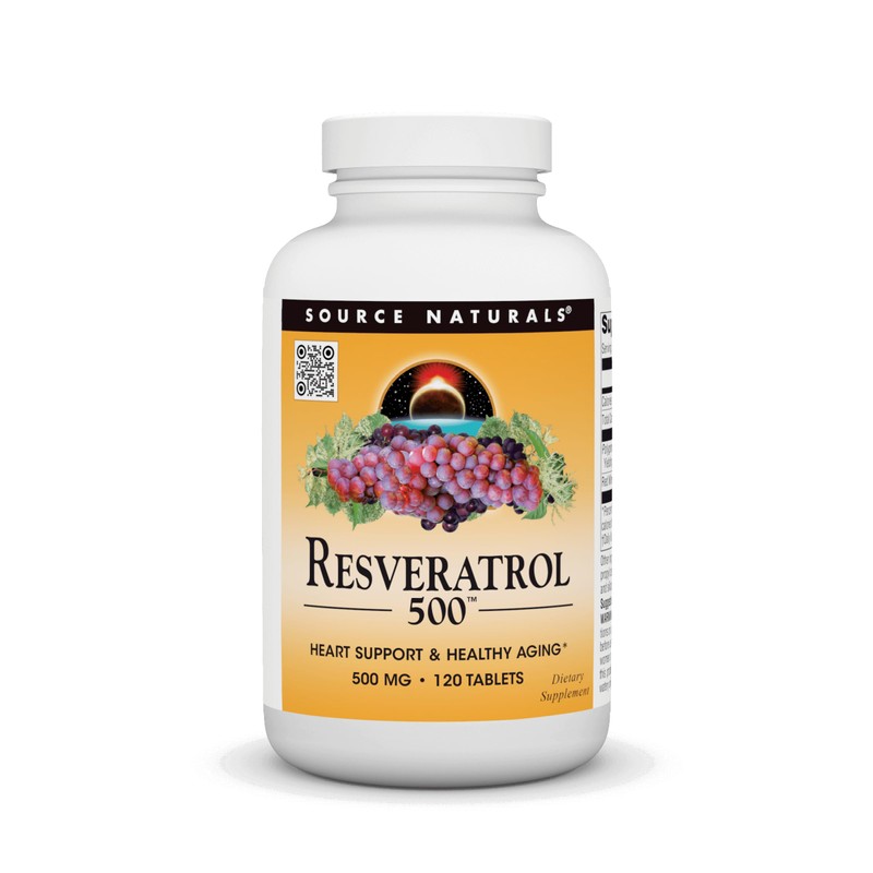 Source Naturals Resveratrol 500, Heart Support & Healthy Aging*, 500
