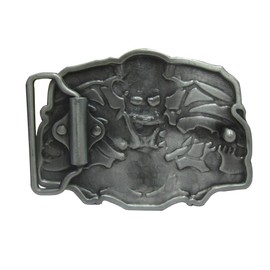 LKMY Novelty Men's Belt Buckle,Western Cowboy Skull Belt Buckle for Mens Womens (H)