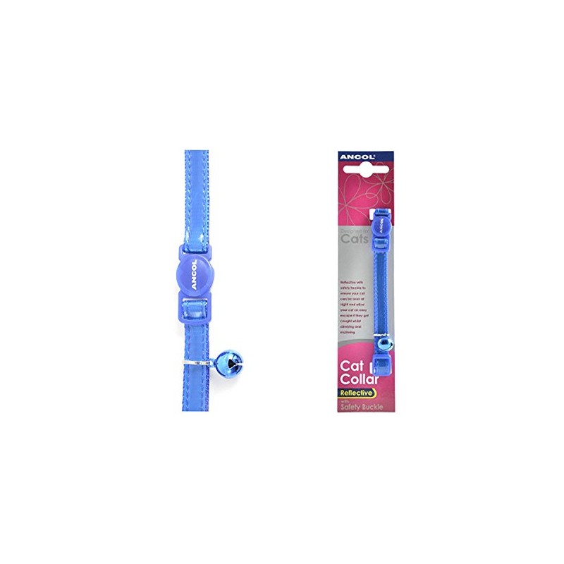 2 Pack Deal - Ancol - Gloss Reflective Cat Collar