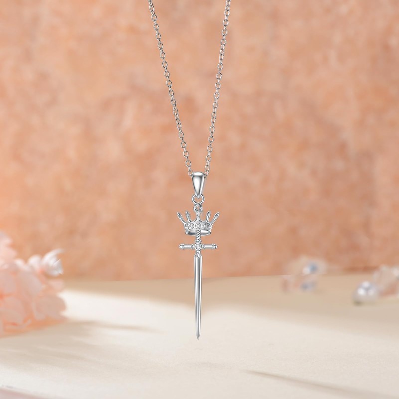 MISTBEE - Collar de plata de ley con forma de