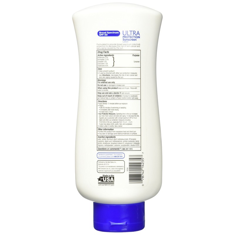 Equate Ultra Protection Sunscreen SPF 50 16oz Compare to Coppertone