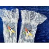 Eastern Star Worthy Matron OES White Mesh gloves with White