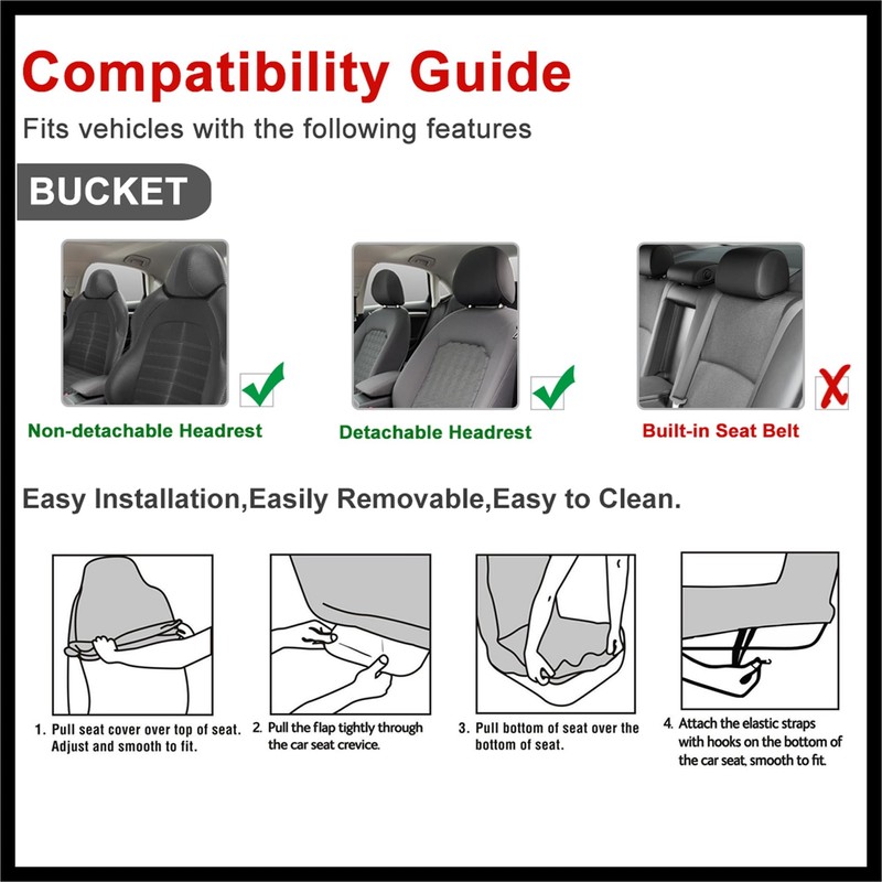 Hihaha Automotive Universal Baja Blanket Bucket Seat Cover for Car