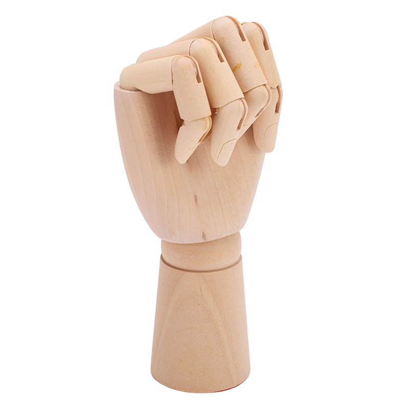 Wood Mannequin Hand Flexible Joints Fingers Drawing Mannequin Hand for