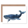 Wee Blue Coo Blue Whale Watercolour Greeting Card With Envelope