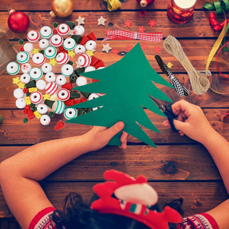 Christmas Bead Decoration Kit DIY Ornament Set Tree Hanging Decor