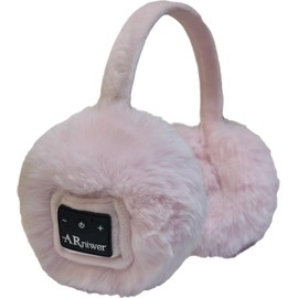 ARniwer Bluetooth Music Soft Warm Earmuffs Wireless Bluetooth speaker Suitable for outdoor activities in winter, (Pink)