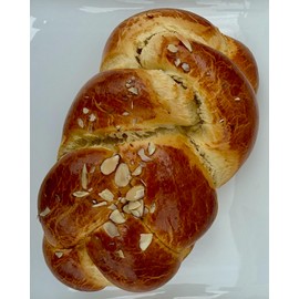 Tsoureki Traditional Greek Loaf Bread with Mahlepi, about 1.5 lb