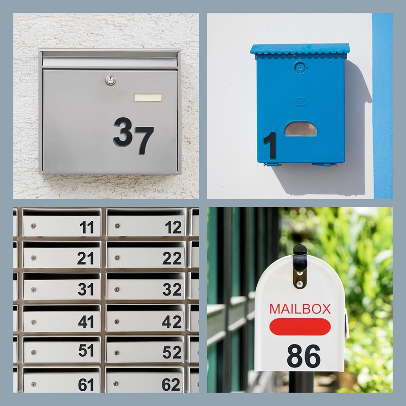 Ywonobs House Numbers - 3 Inch Self Adhesive Metal Stainless