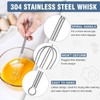 Walfos Mini Whisk,304 Stainless Steel Small Whisk, 5+7+10in Wisking Tool