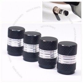 PS-AUTO For Hyundai Sonata Accent Elantra Anti-slip Tire Valve Cap 4pcs Black Fits All