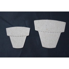 Flower Pots Bare Unfinished Chipboard 6 Die Cuts - 2 sizes Embellishments
