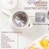 1.26 Quarts Ceramic Electric Kettle with Infuser & Cups Kit,