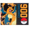 Flaming Fire Charizard 006 Pokeball Wallet Bi-Fold ID & Card