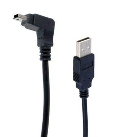 Wicked Chili Mini-USB Kabel kompatibel mit Tomtom XXL IQ Routes, XL Live, XL Live Style, Start XL - Hi-Speed Datenkabel Mini USB Stecker abgewinkelt für TomTom Navigationsgeräte (1,8m) schwarz