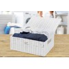 Arpan Medium Resin Woven Storage Basket Box with Lid &