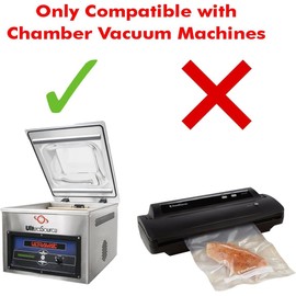 UltraSource - Chamber Machine Pouches 3 Mil Thickness, 12 x 12 inches, Pack of 250 Vacuum Chamber Pouches, BPA-Free Pre-Cut Chamber Vacuum Sealer Bags with tear notch