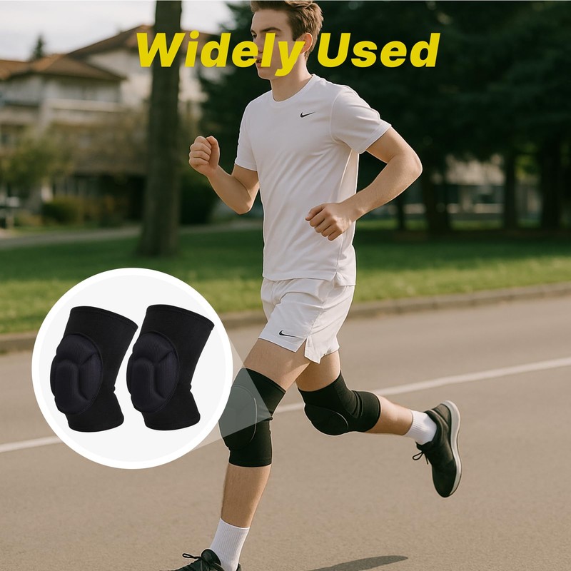 Protective Knee Pads 2 Pack for Sports & Exercise, Thick