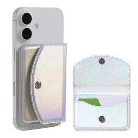 Hamy iFace MagSynq Card Wallet Compatible with MagSafe (Side Flap), Side flap/Aurora silver