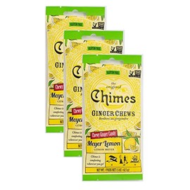 Seasonal Original Chimes Ginger Chews Meyer Lemon Chewy Candy, 1.5 Oz (Pack of 3)