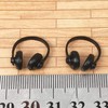 Black 1:12 Dollhouse Headphones Miniature Headset Model Toy Micro Landscape