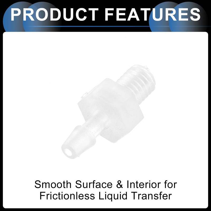 INFINAUTO Plastic Hose Barb Fittings, 3/32" Barb M5 External Thread