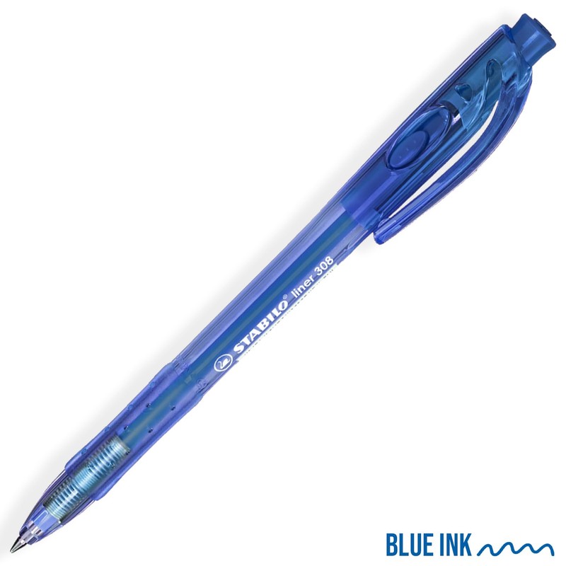 STABILO liner Retractable Ballpoint Pen Fine 0.7 mm Pens Pack