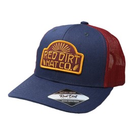 Red Dirt Hat Company Original Western Adjustable Snapback Hat (US, Alpha, One Size, Hotel Lights - Navy/Burgundy)