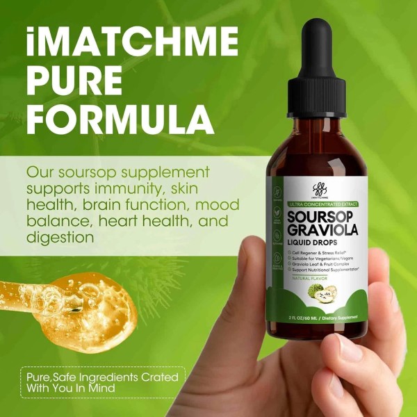 Unbranded Soursop Graviola Liquid Drop for Cell Support & Regeneration,