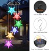 WeeksEight Campanillas de viento solares con forma de estrella, luces