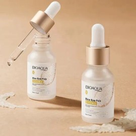 Bioaqua Sérum de Arroz y Ácido Hialurónico, Reduce Poros y Aclara, Todo Tipo de Piel