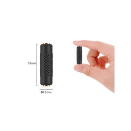 Audiophan Stereo Mini Relay Connector 3 Pole 3.5mm Stereo Mini Connector Female to Female (1pc Nickel Plated)