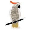 Bird Cockatoo White Parrot Sew-On Patch Iron On or Sew