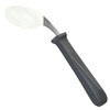 Rehabilitation Advantage Right Handed Grip Easy Coated Offset Spoon, Gray