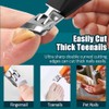 2PCS Anti-Splash Slanted Nail Clipper Set for Thick Nails