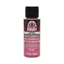 FolkArt Multi-Surface Metallic Paint in Assorted Colors (2 oz), Metallic Garnet