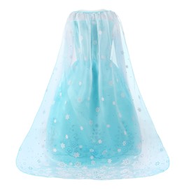 ReliBeauty Girls' Dress Princess Long Sleeve Pleated Sequins Snowflake Costume, 4-5 Years / 110-118 cm (Label 120)