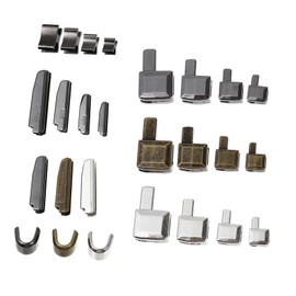 EXCEART Zipper Pulls Fastener Repair Parts 24pcs Zipper Repair Kit Metal Zipper Fastener Head Slider Retainer Zipper Insert Pin DIY Repair Replacement Accessories