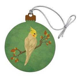 GRAPHICS & MORE Charming Cockatiel Yellow Crest Wood Christmas Tree Holiday Ornament