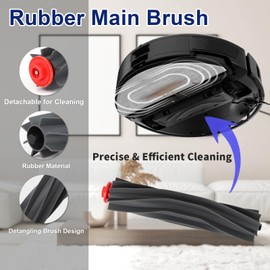 Feilifan Feilifan 17-teiliges Zubeh?r-Set f??r Eufy Omni S1 Pro/Omni S1 Roboter-Staubsauger, Ersatzteile, Hauptb??rste, Rollmopp, Seitenb??rste, waschbarer Filter, Staubbeutel